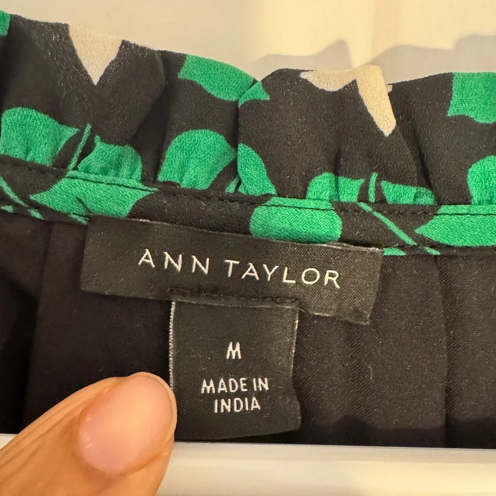 Ann Taylor Black and White Floral Midi Dress - Picture 3 of 3